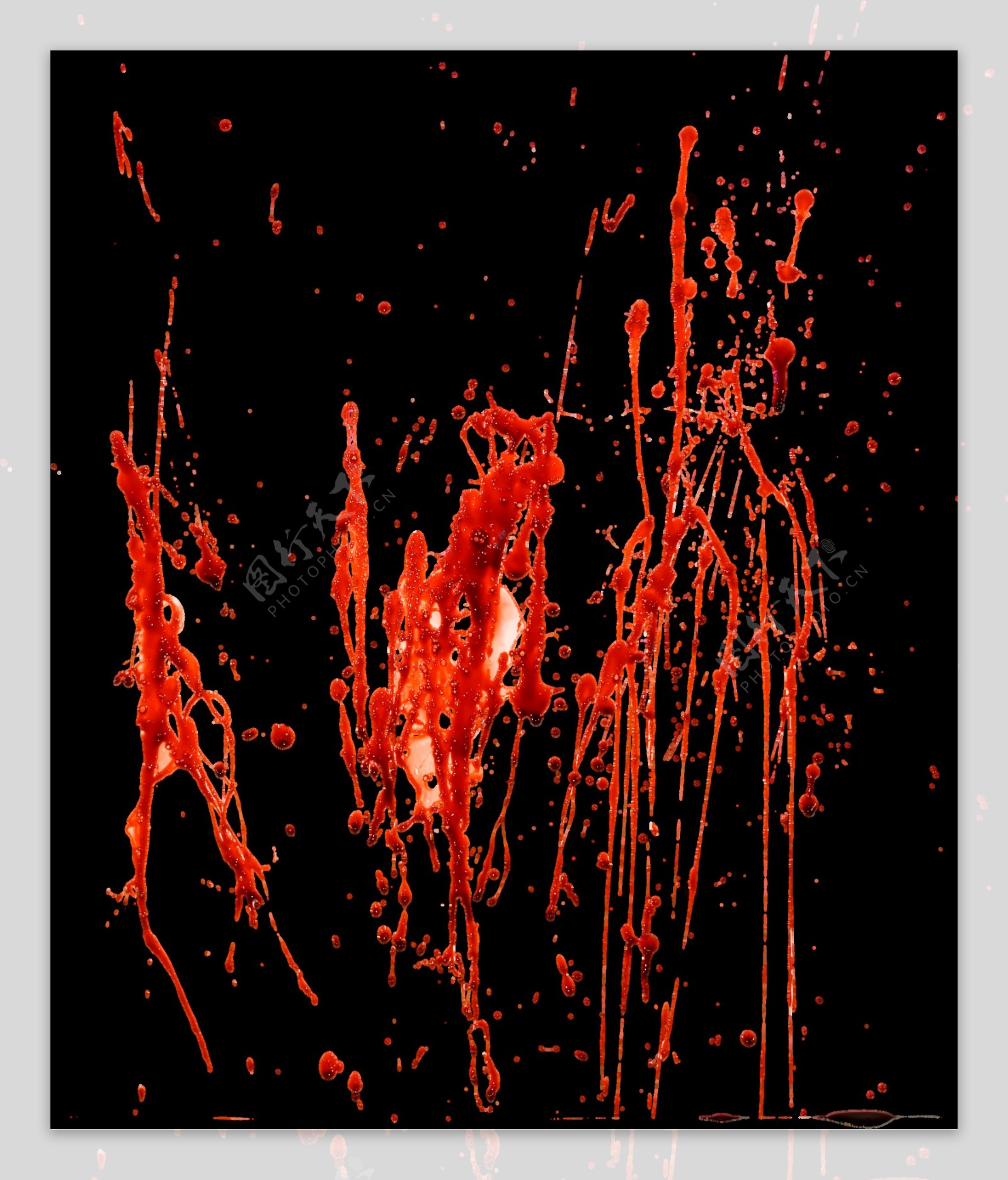 红色喷溅的血迹免抠png透明图层素材