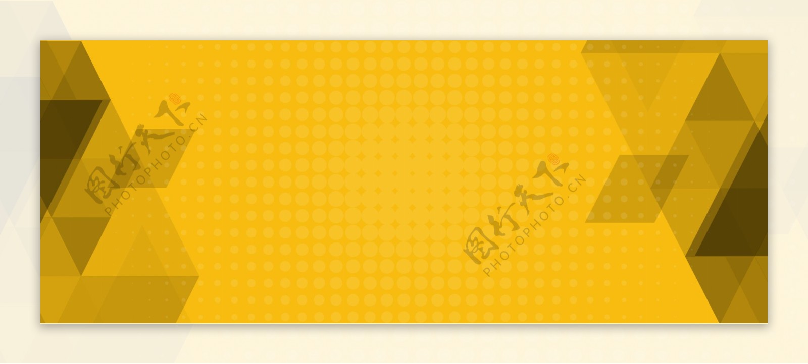 黄色几何banner背景