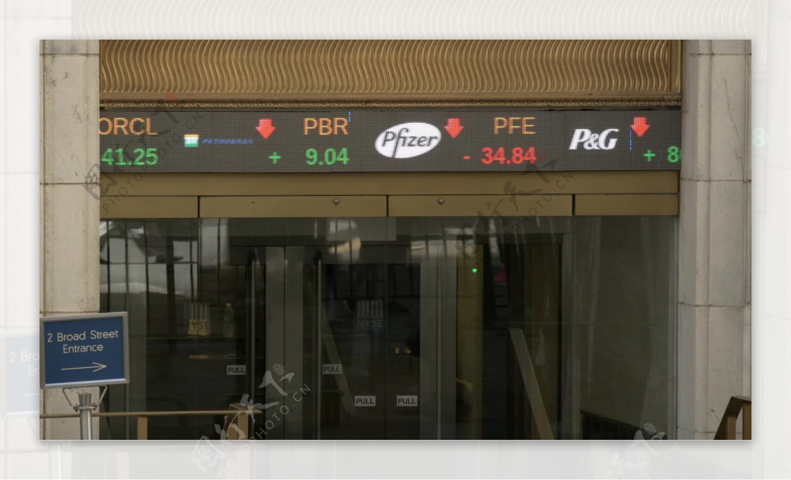 交易总结屏幕在纽约证券交易所