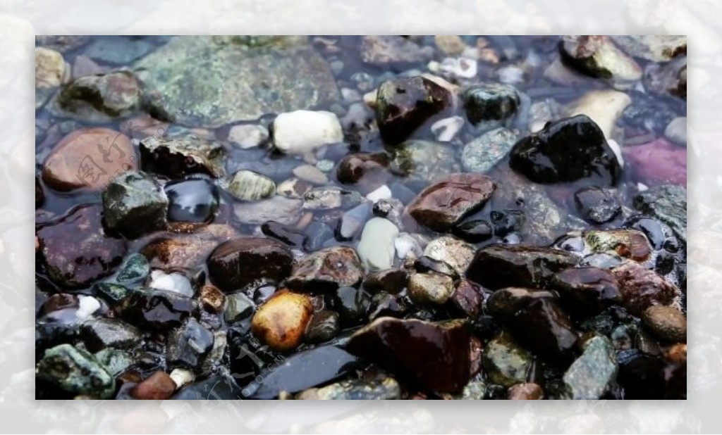 实拍海边石头视频素材