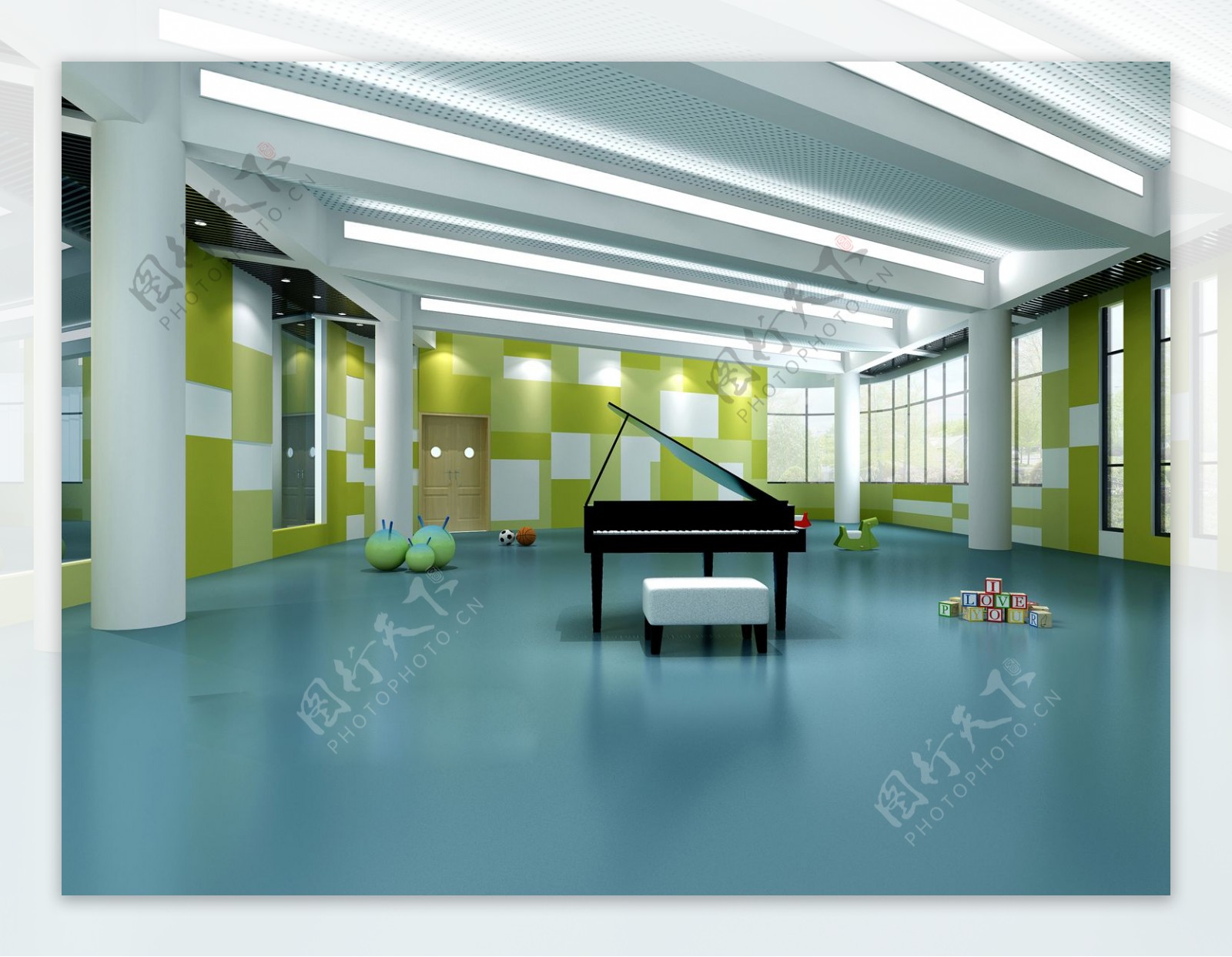 学校钢琴室装修效果图