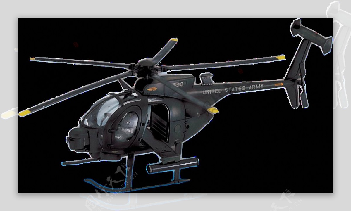 黑色武装直升机免抠png透明图层素材