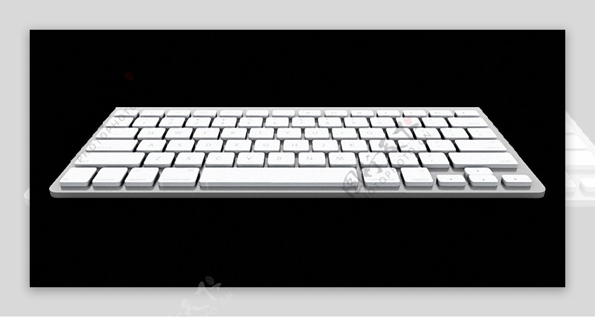 3d白色键盘免抠png透明图层素材