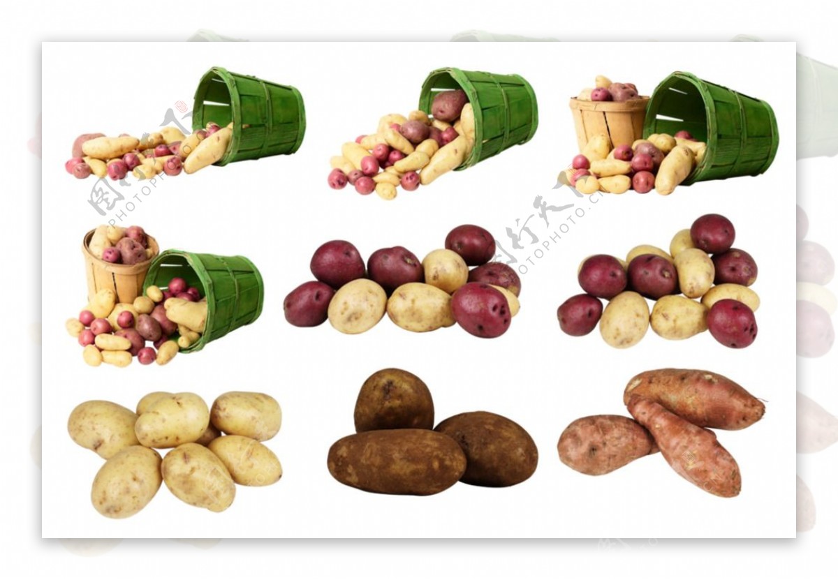 土豆马铃薯元素图案