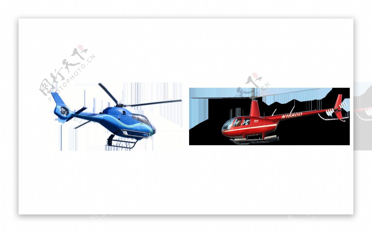 彩色直升机免抠png透明图层素材