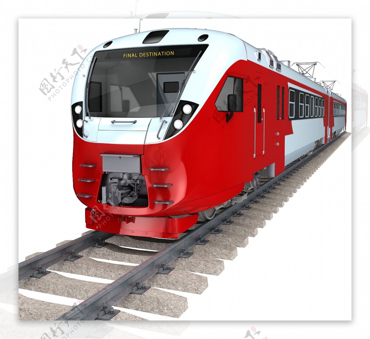 红色火车免抠png透明图层素材