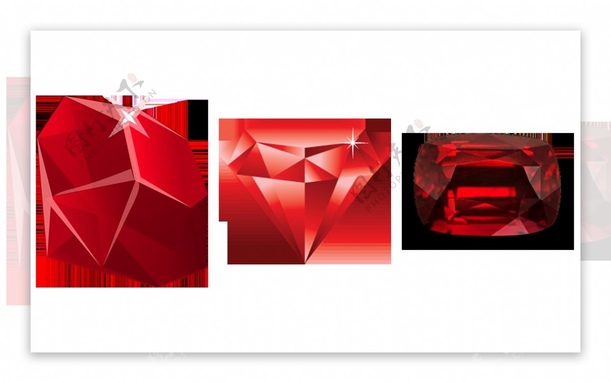 顶级红宝石钻石免抠png透明图层素材