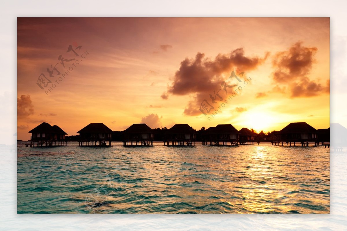 马尔代夫热带海自然风景