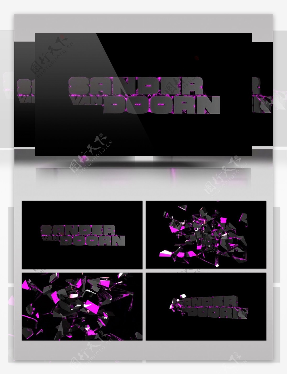紫色粒子光纤视频素材