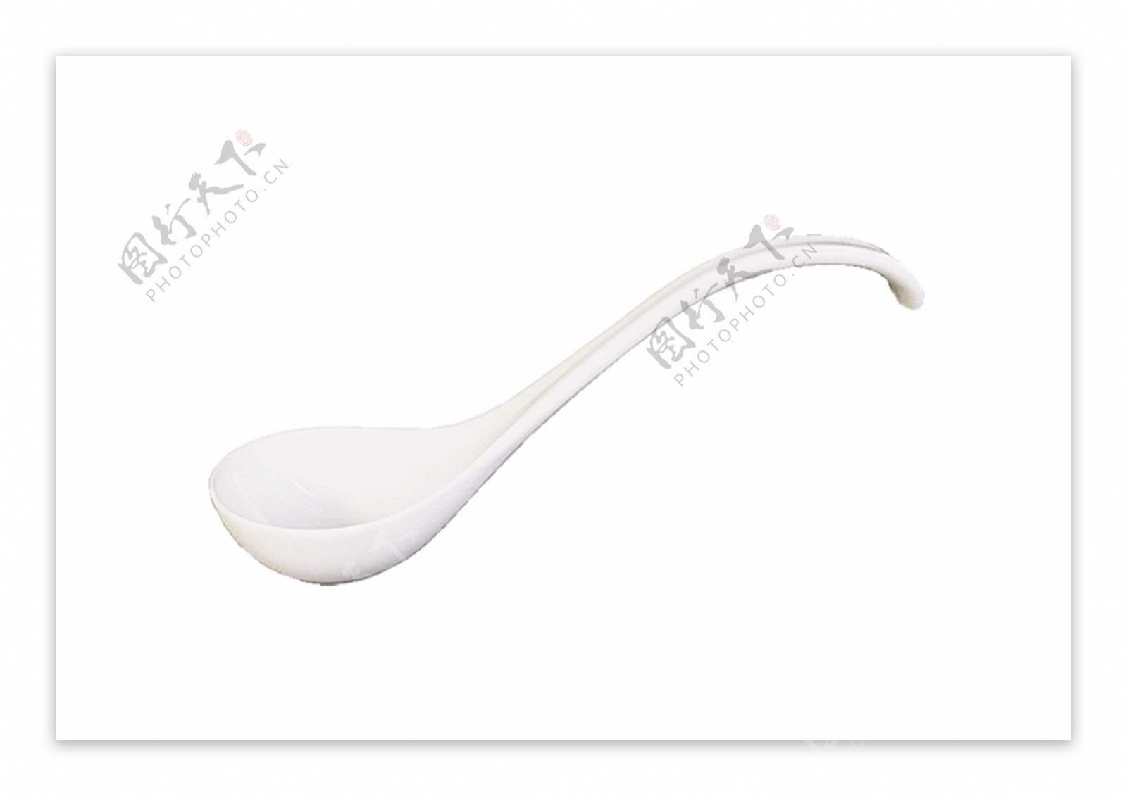 白色塑料勺子免抠psd透明素材