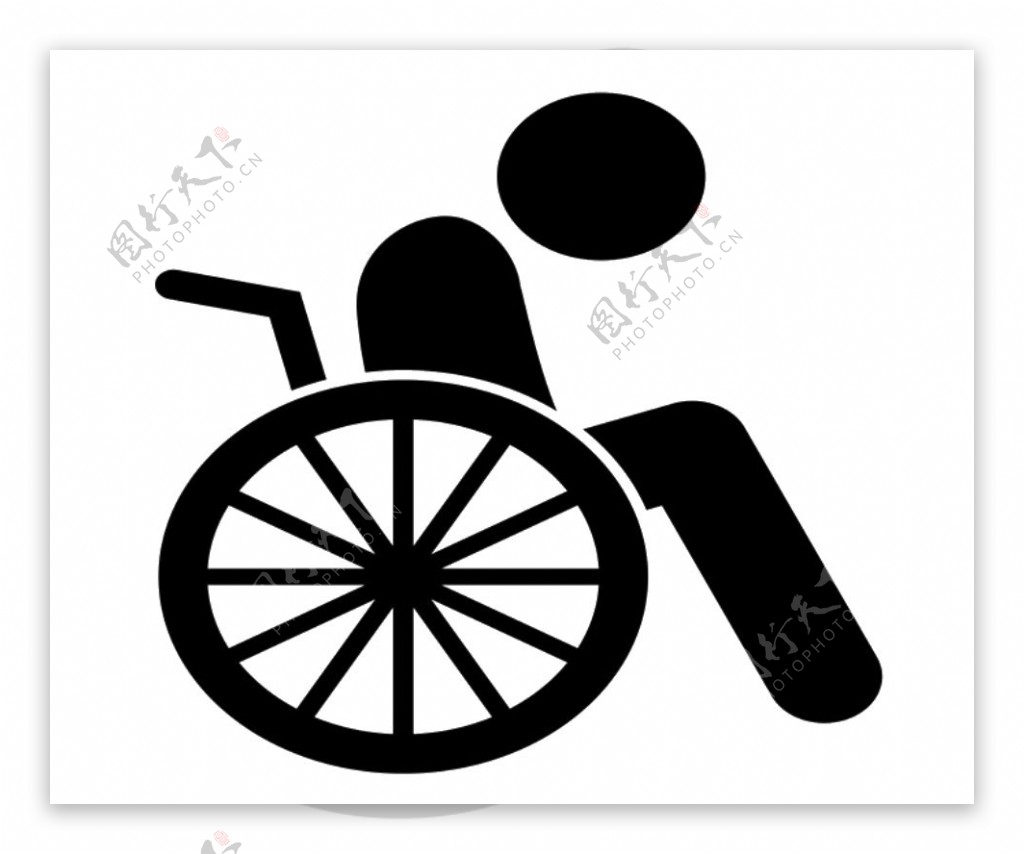 一组关爱残疾障碍人士世界残疾人日图
