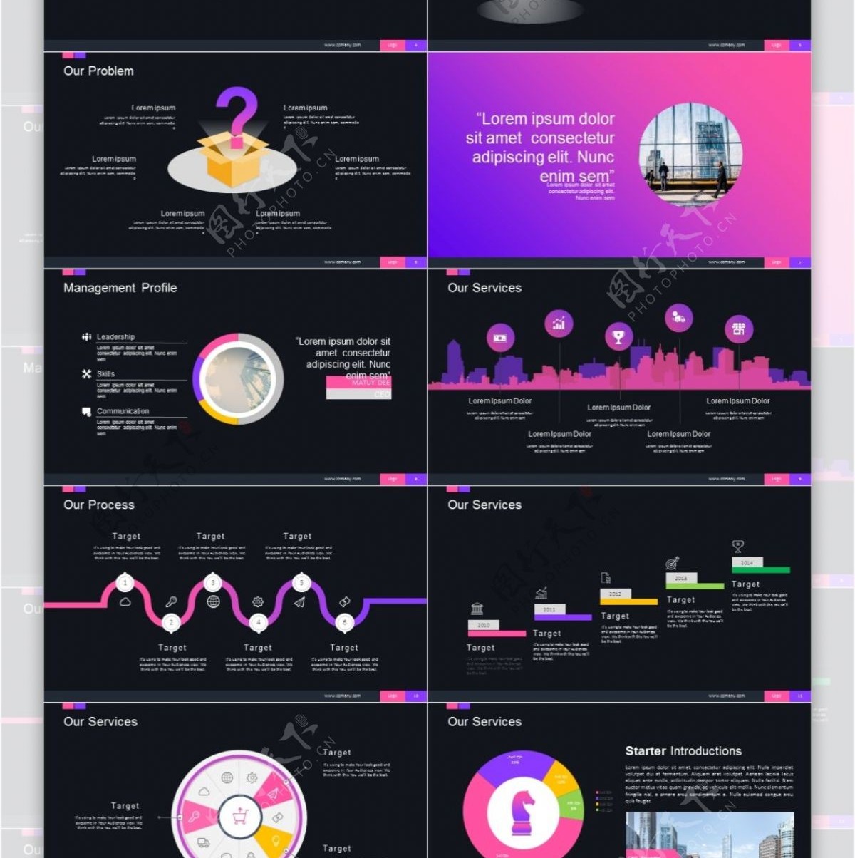 紫色渐变iOS风工作汇报keynote