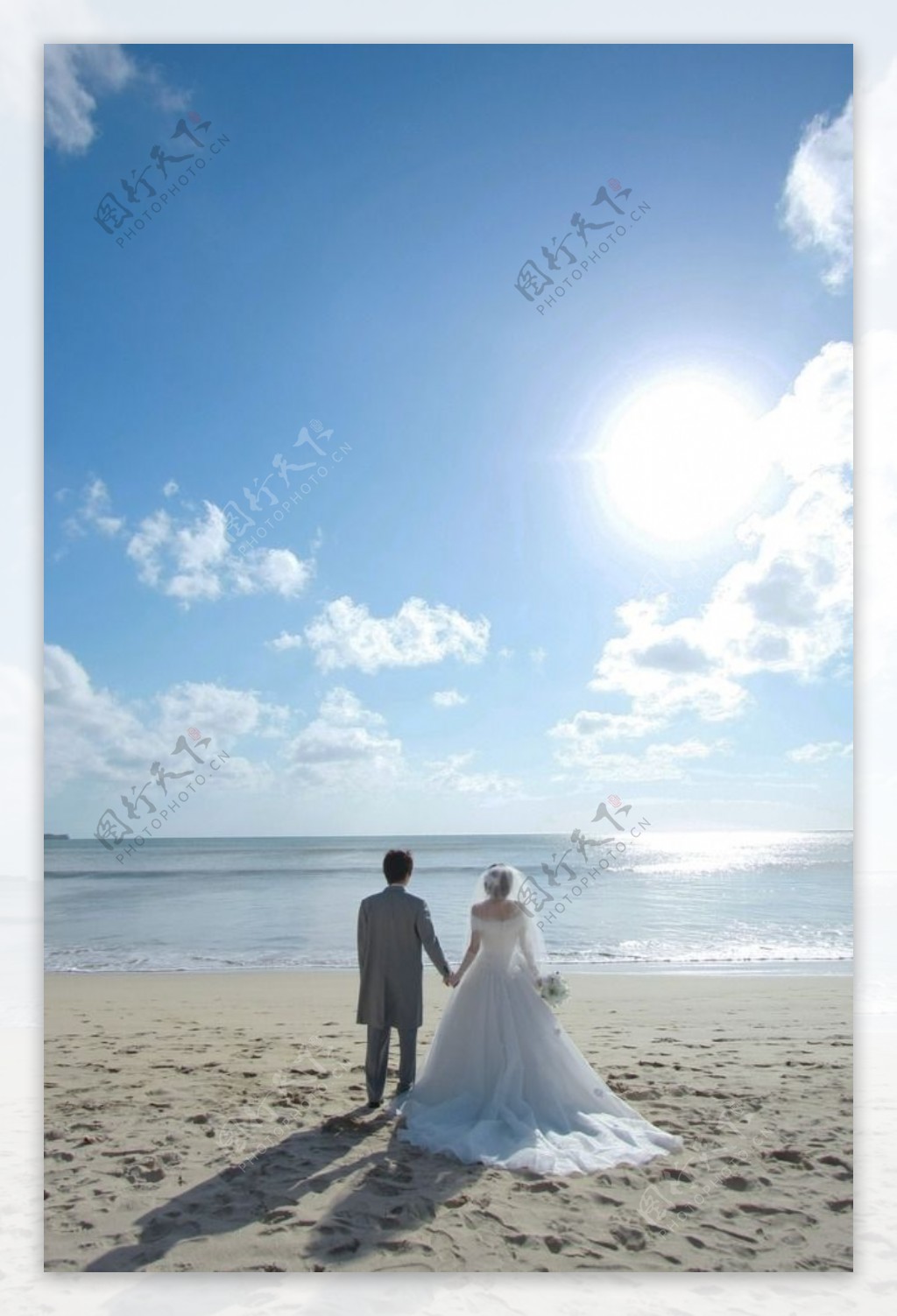 海边沙滩结婚摄影