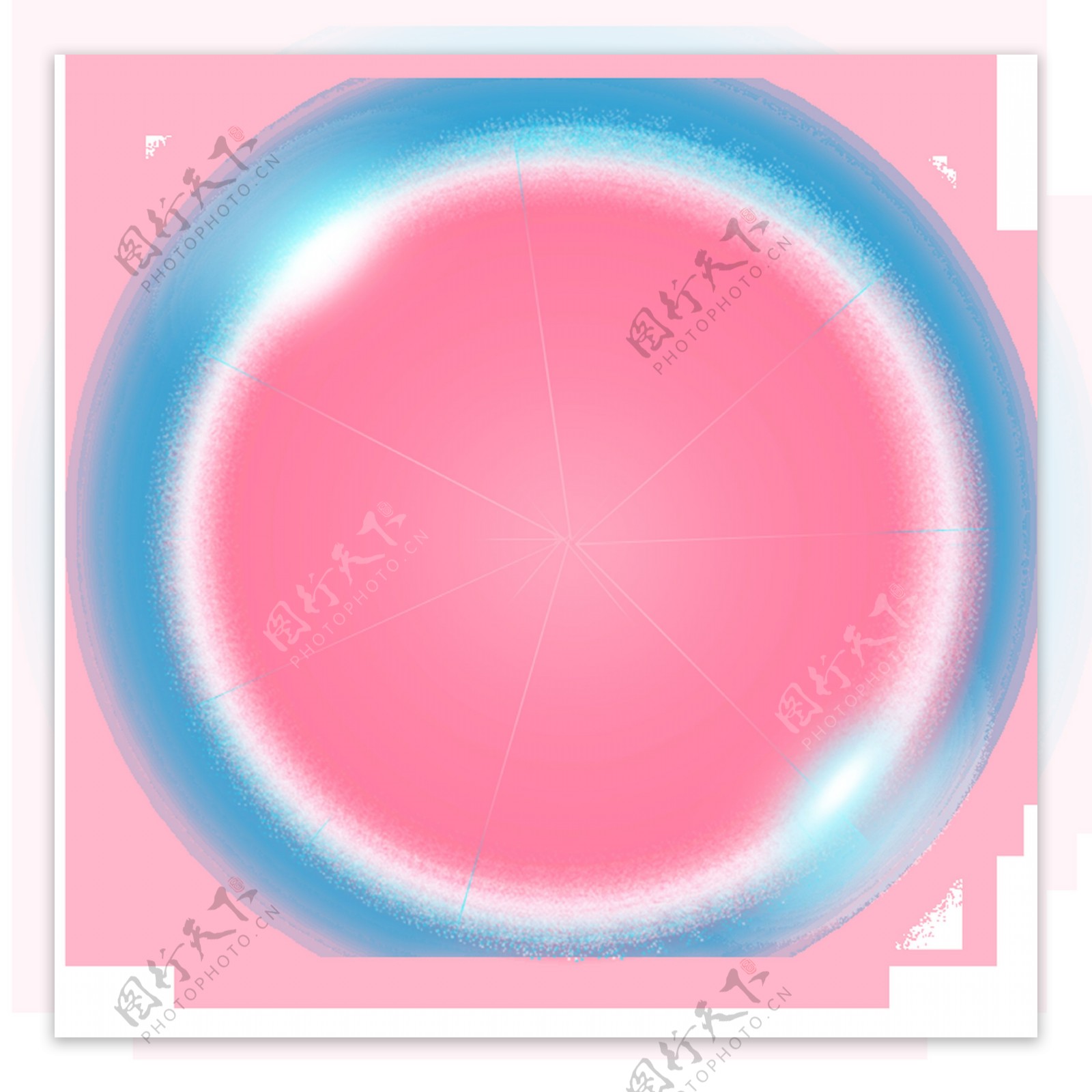 圆形粉色元素透明素材