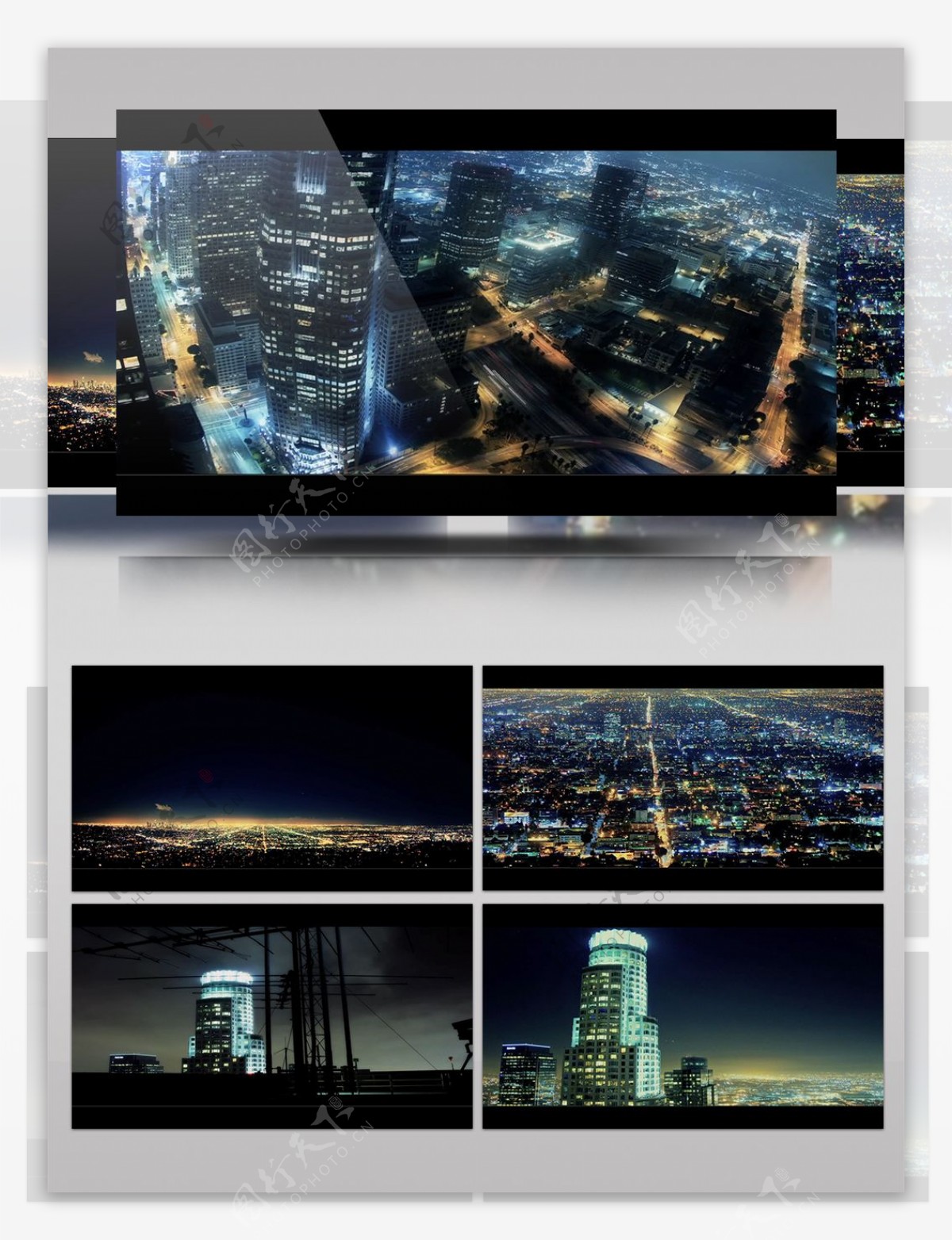 城市风光夜景延时实拍素材适用于宣传片片头