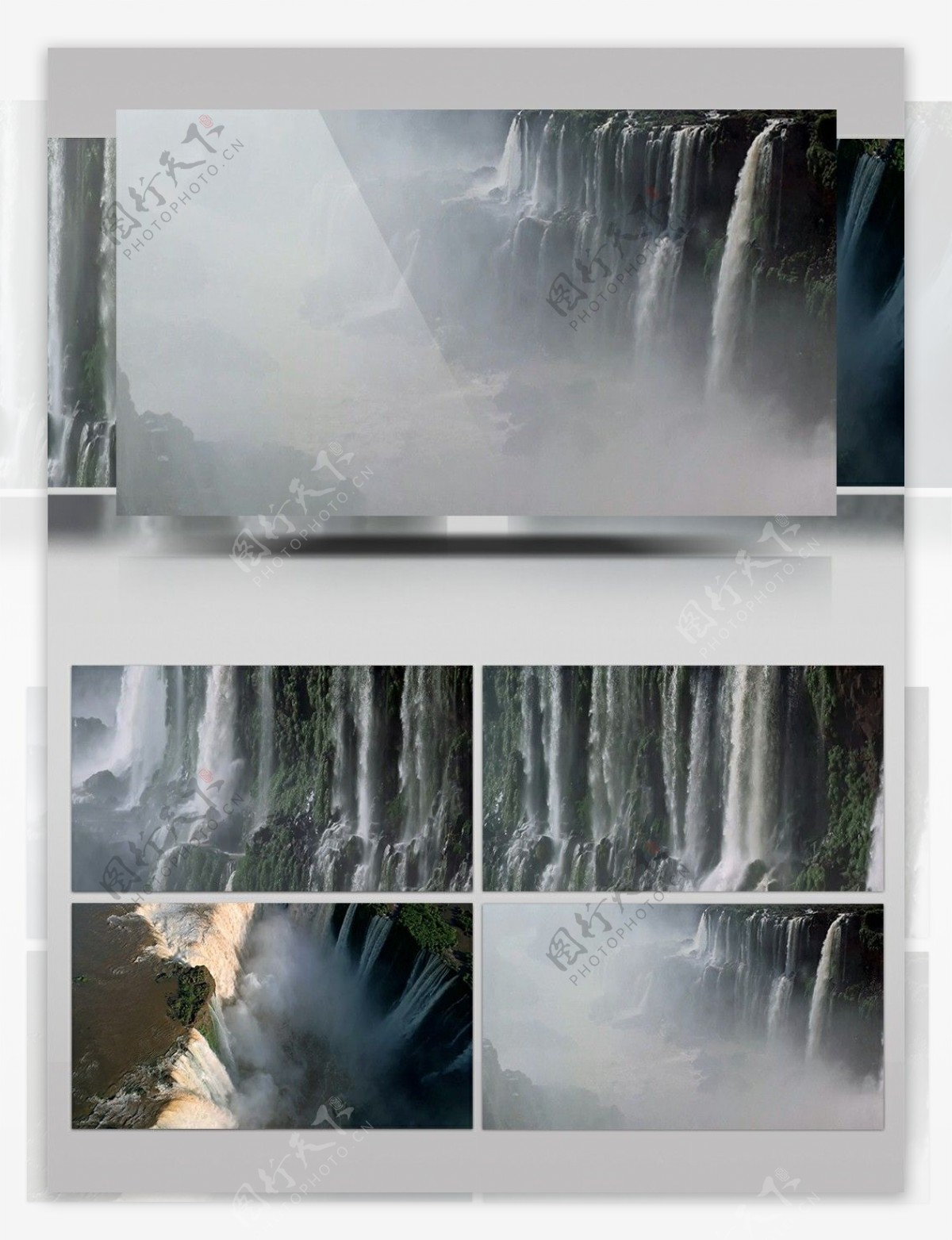 壮观瀑布流水实拍素材