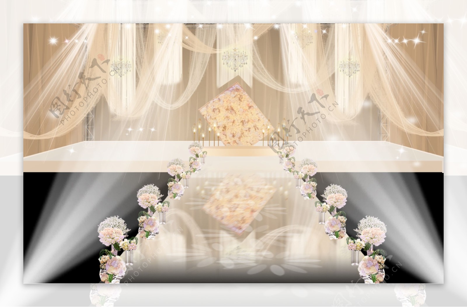 轻柔的浪漫 | 布幔与纱幔交织下的爱意缱绻 - 真实婚礼 - 婚礼风尚