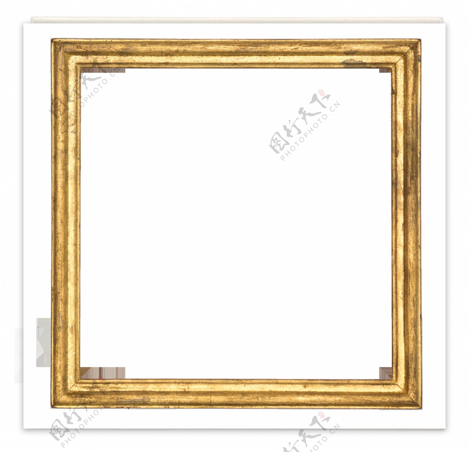 金边相框透明装饰素材