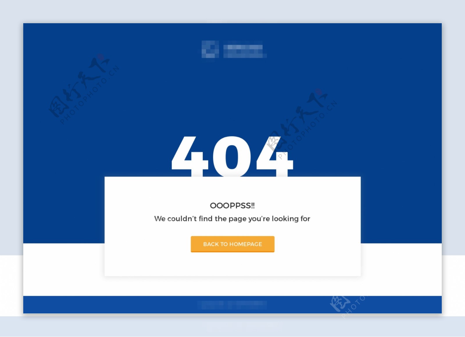 国外教育机构网站模板404错误界面