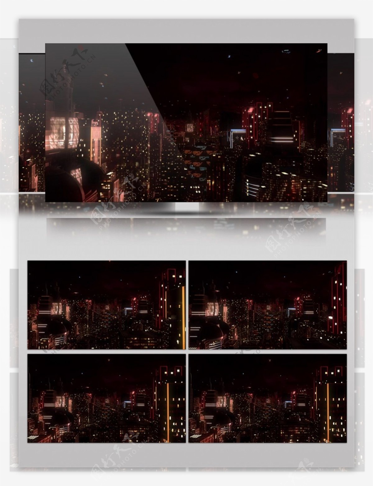 红色光束城市视频素材