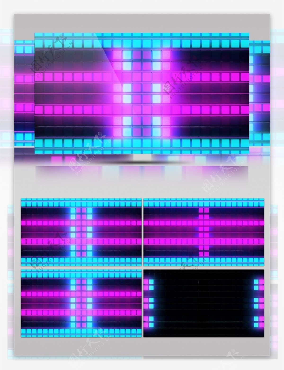 篮紫色格子高清视频素材