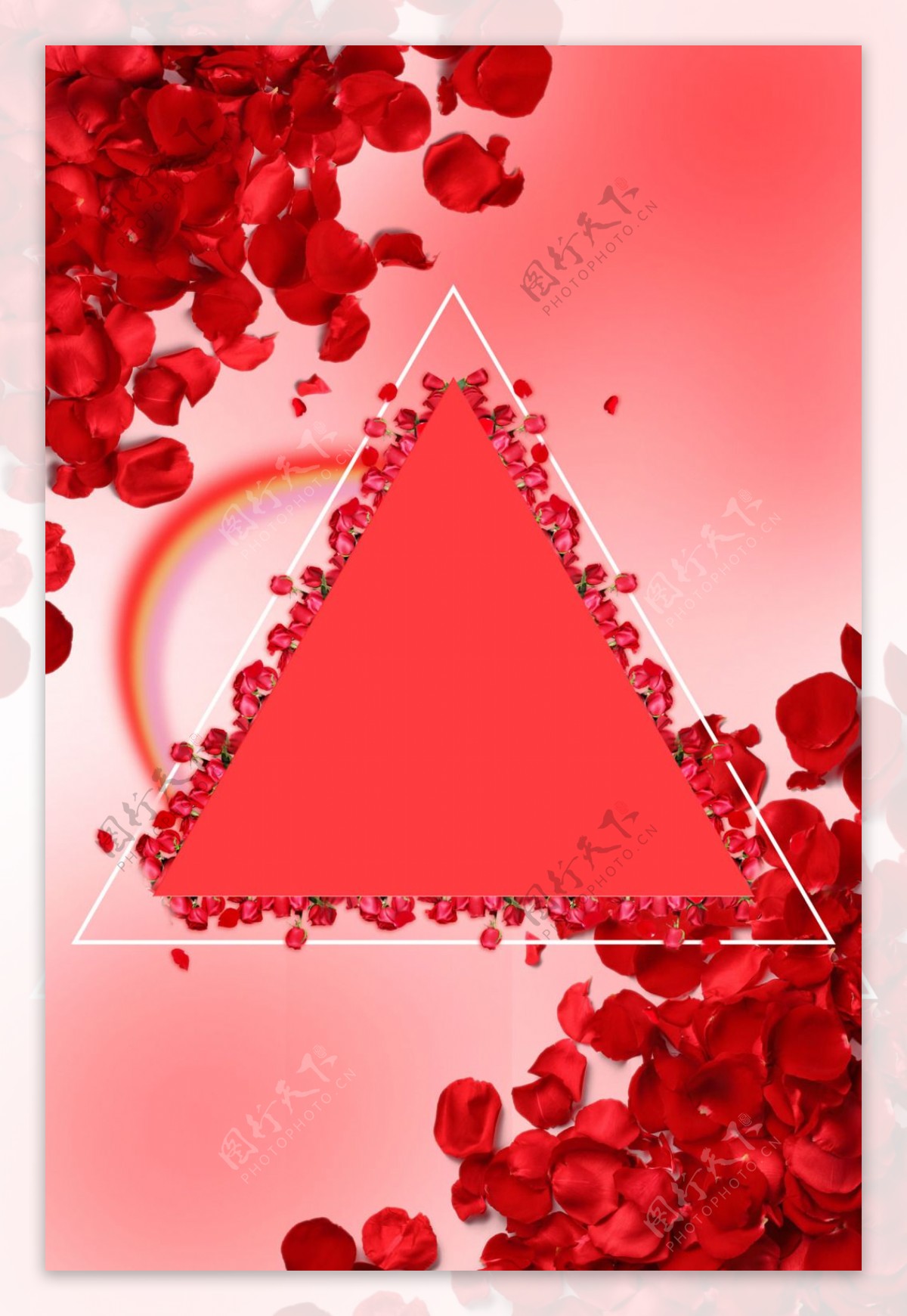 红色喜庆婚礼海报背景设计