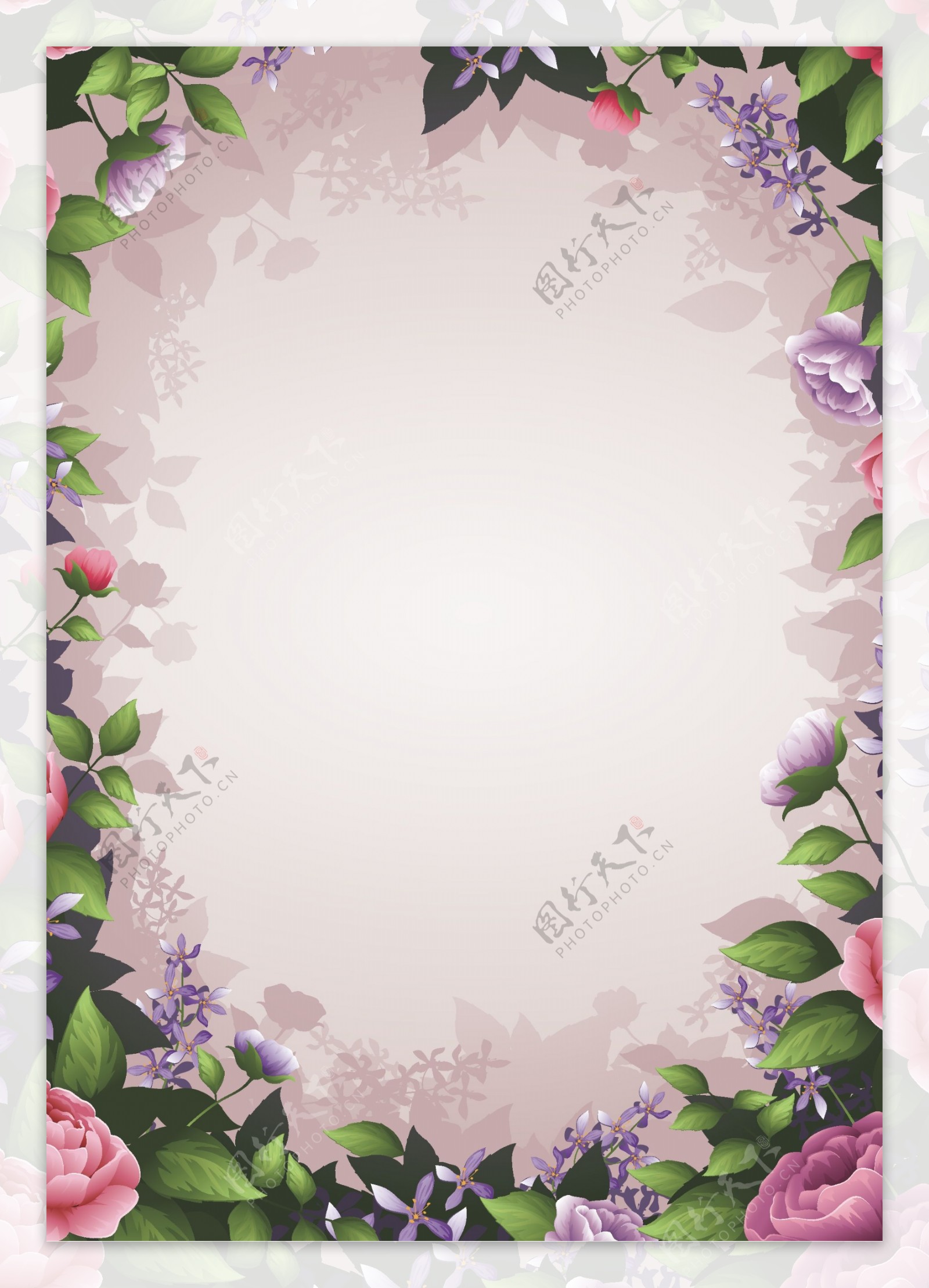 花卉边框背景装饰