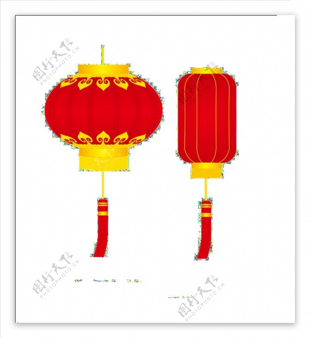中式传统灯笼元素