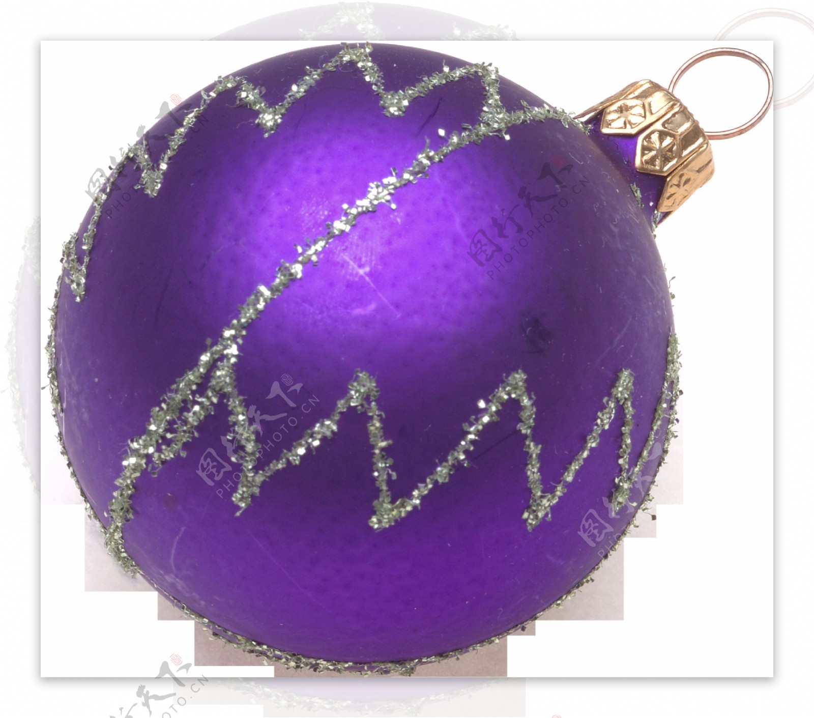 紫色圣诞装饰球素材