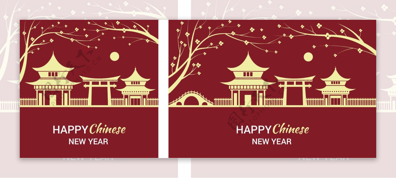 中式新年快乐海报设计