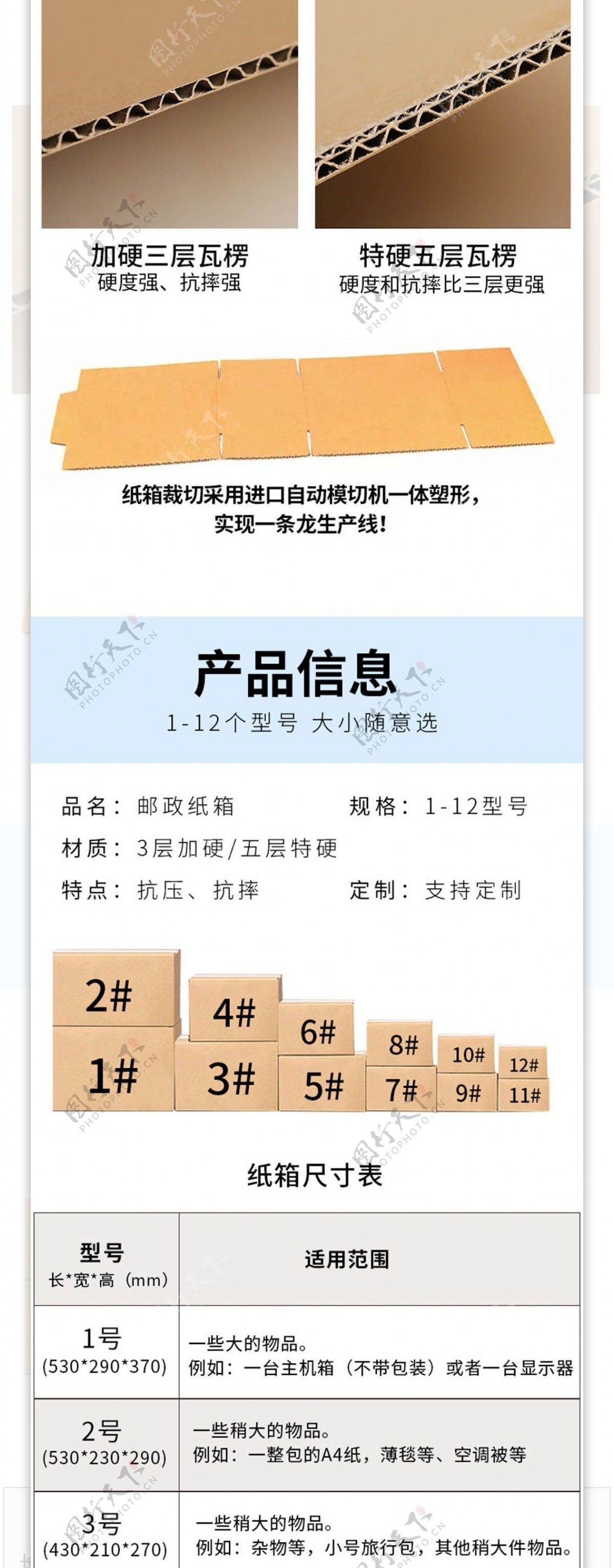 淘宝高抗压瓦楞纸箱厂家批发纸箱详情