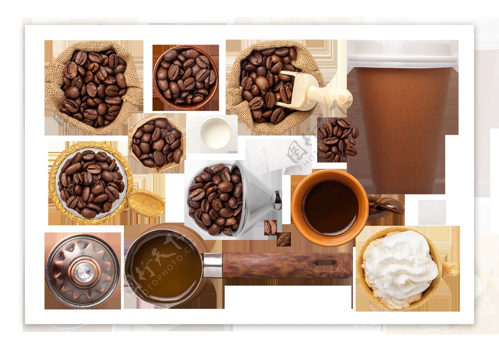 咖啡原材料png元素