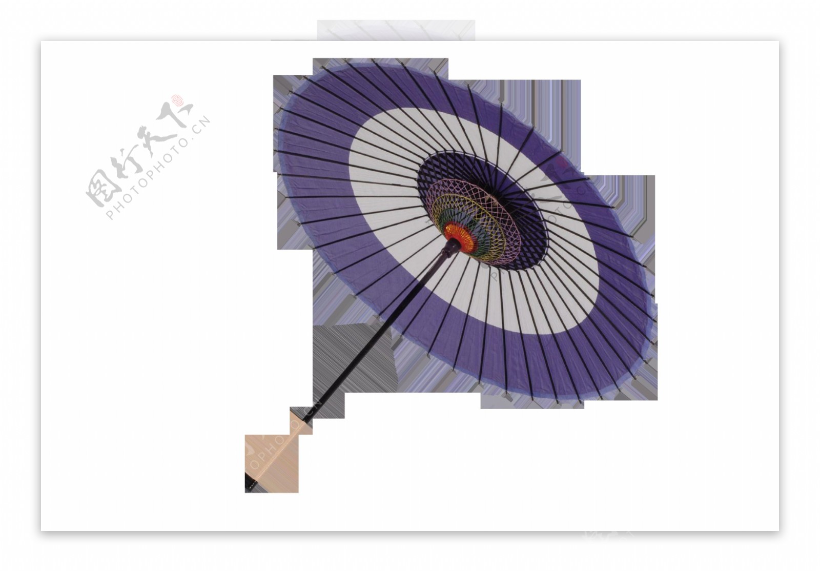 紫色油纸伞png元素