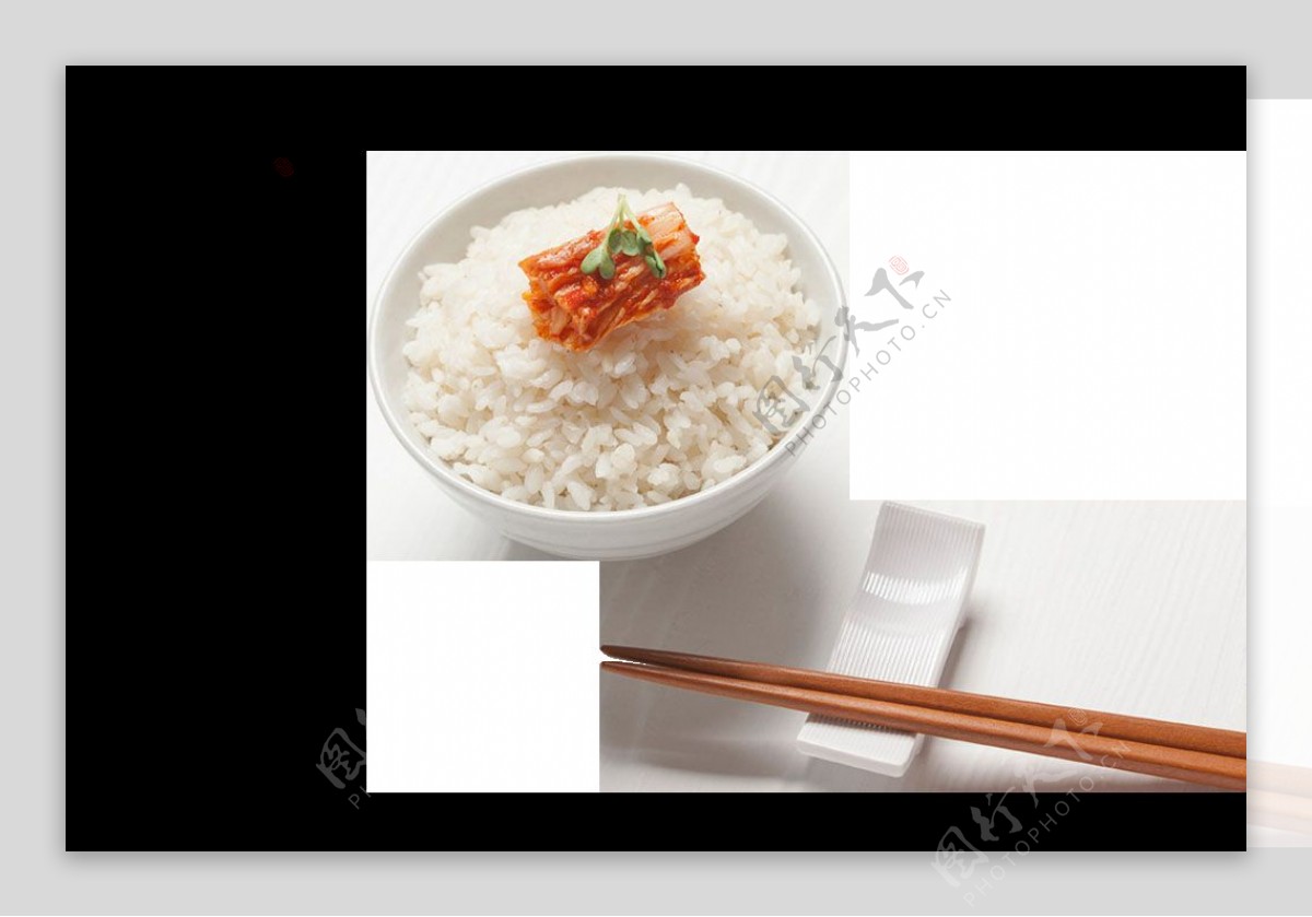 一碗米饭和筷子png元素