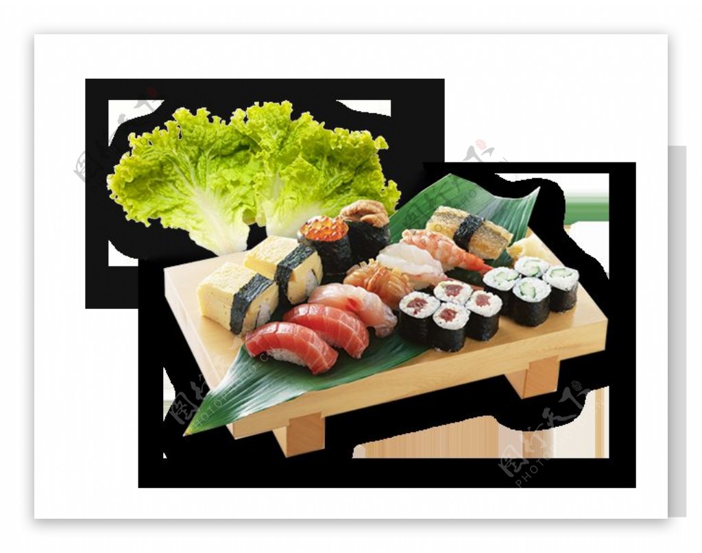 新鲜精致日式三文鱼料理美食产品实物