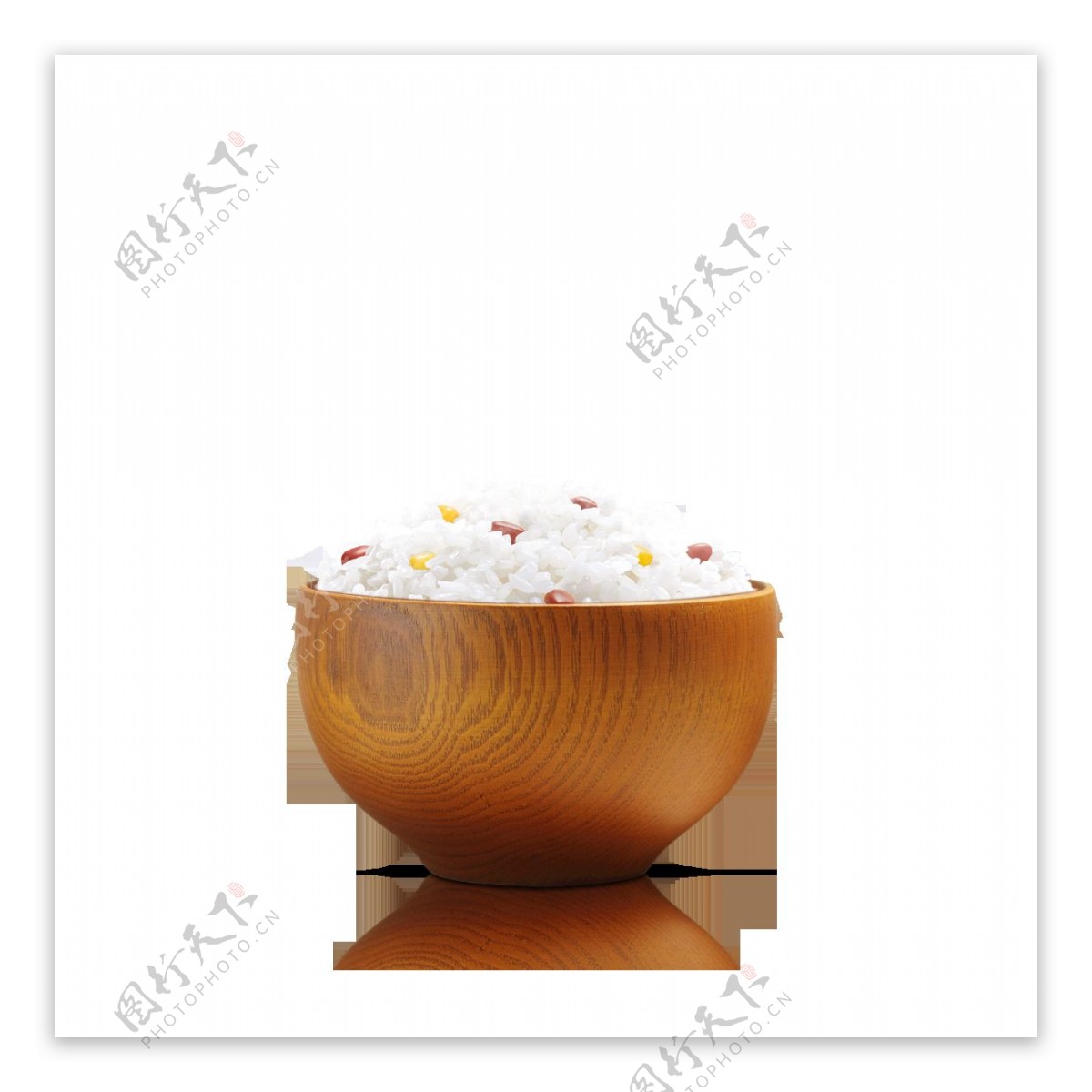 木碗米饭元素