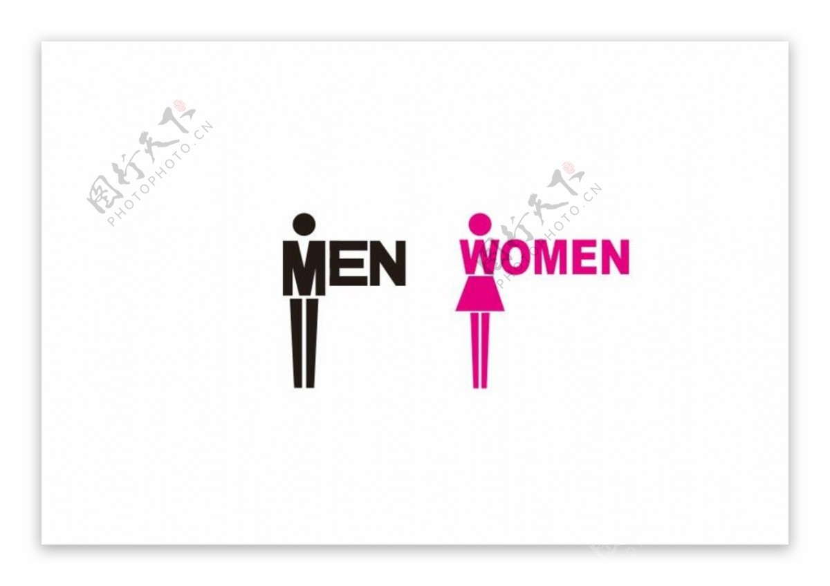 男洗手间女洗手间标示设计