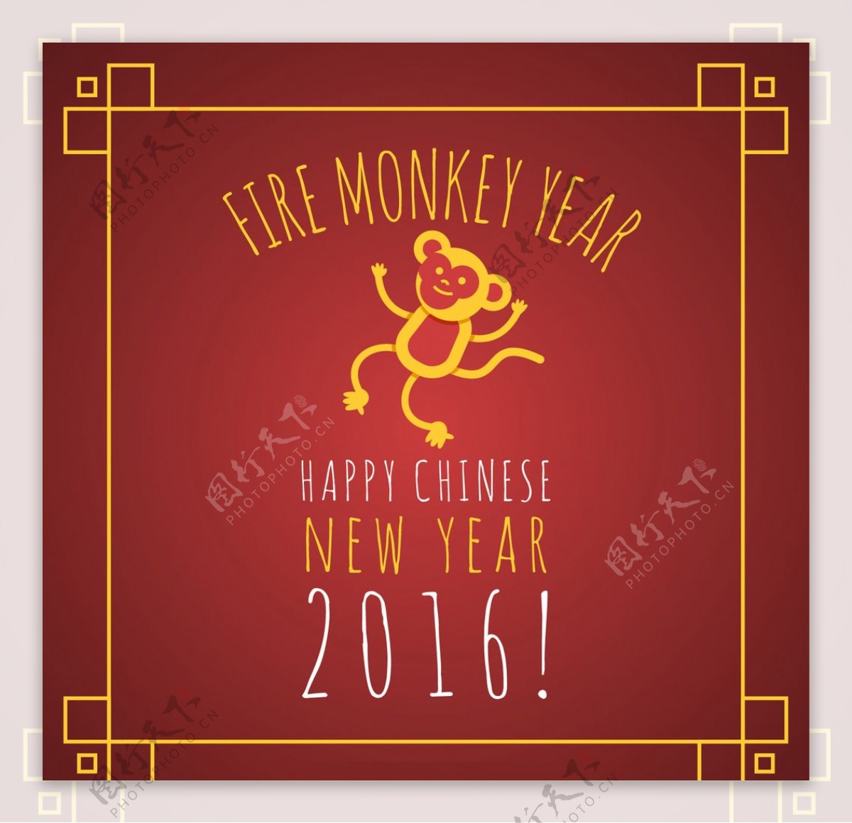 新年猴子背景
