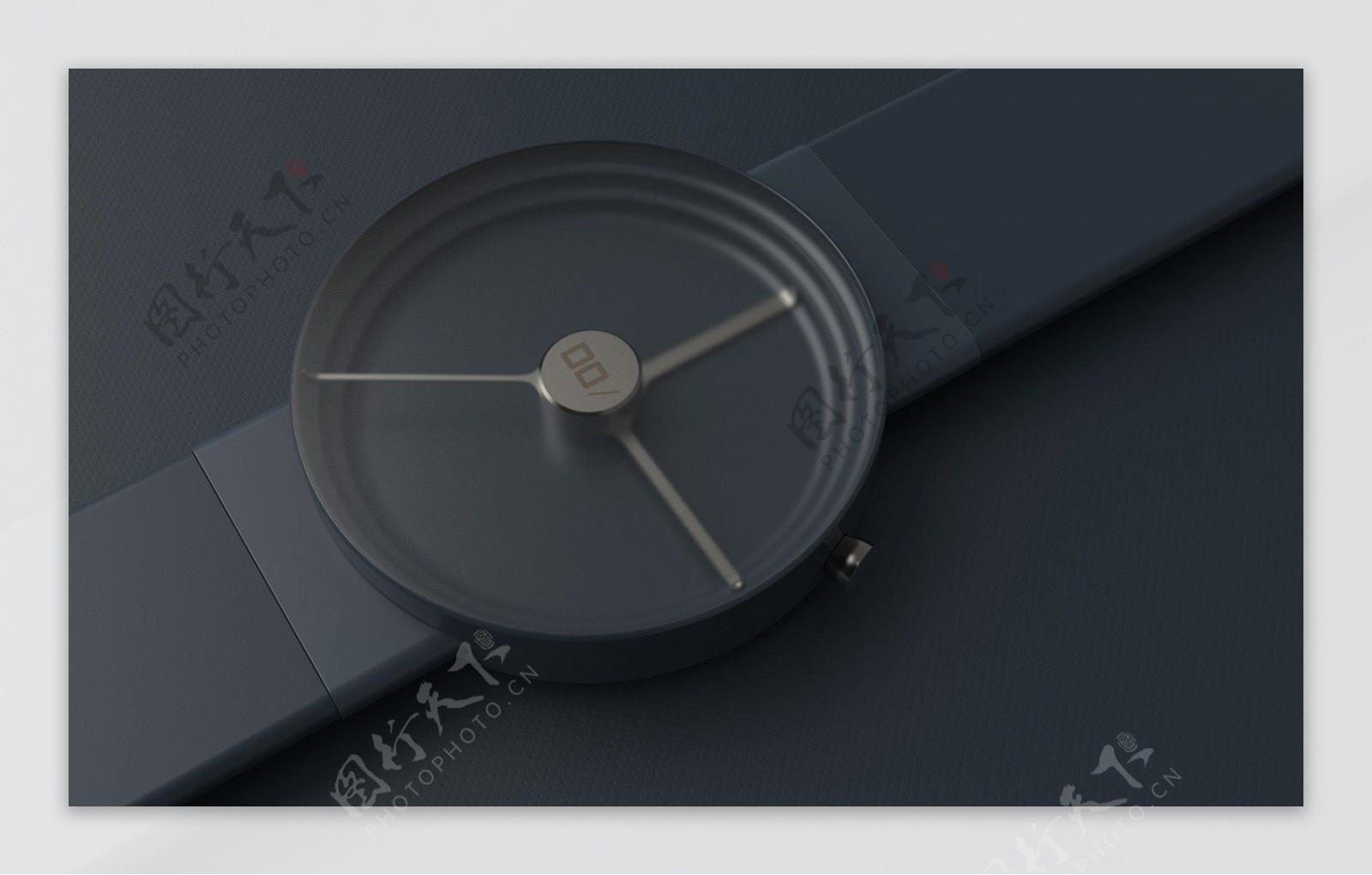 黑色概念设计的大理石时钟表jpg
