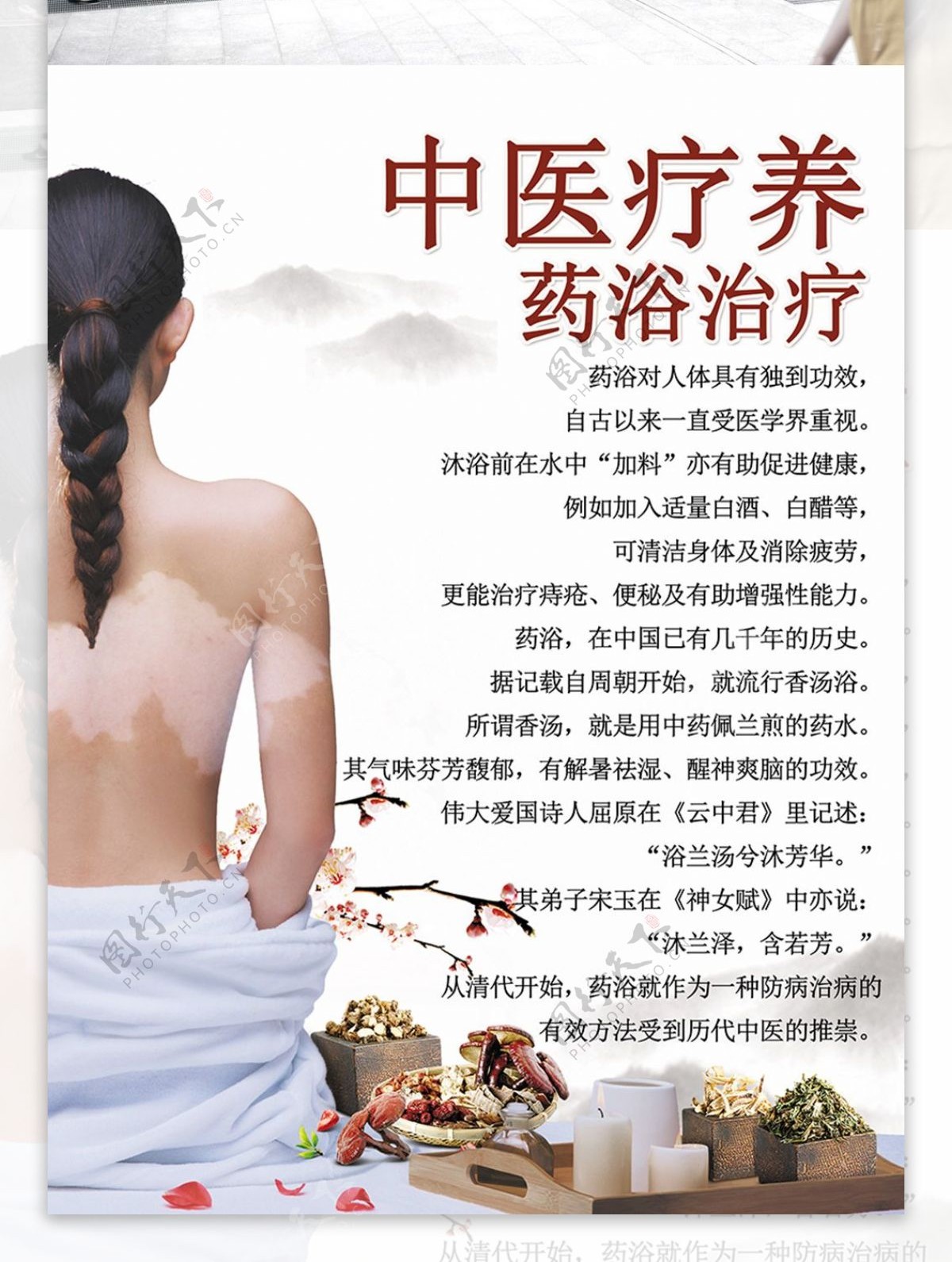 中医疗养医疗卫生展架海报