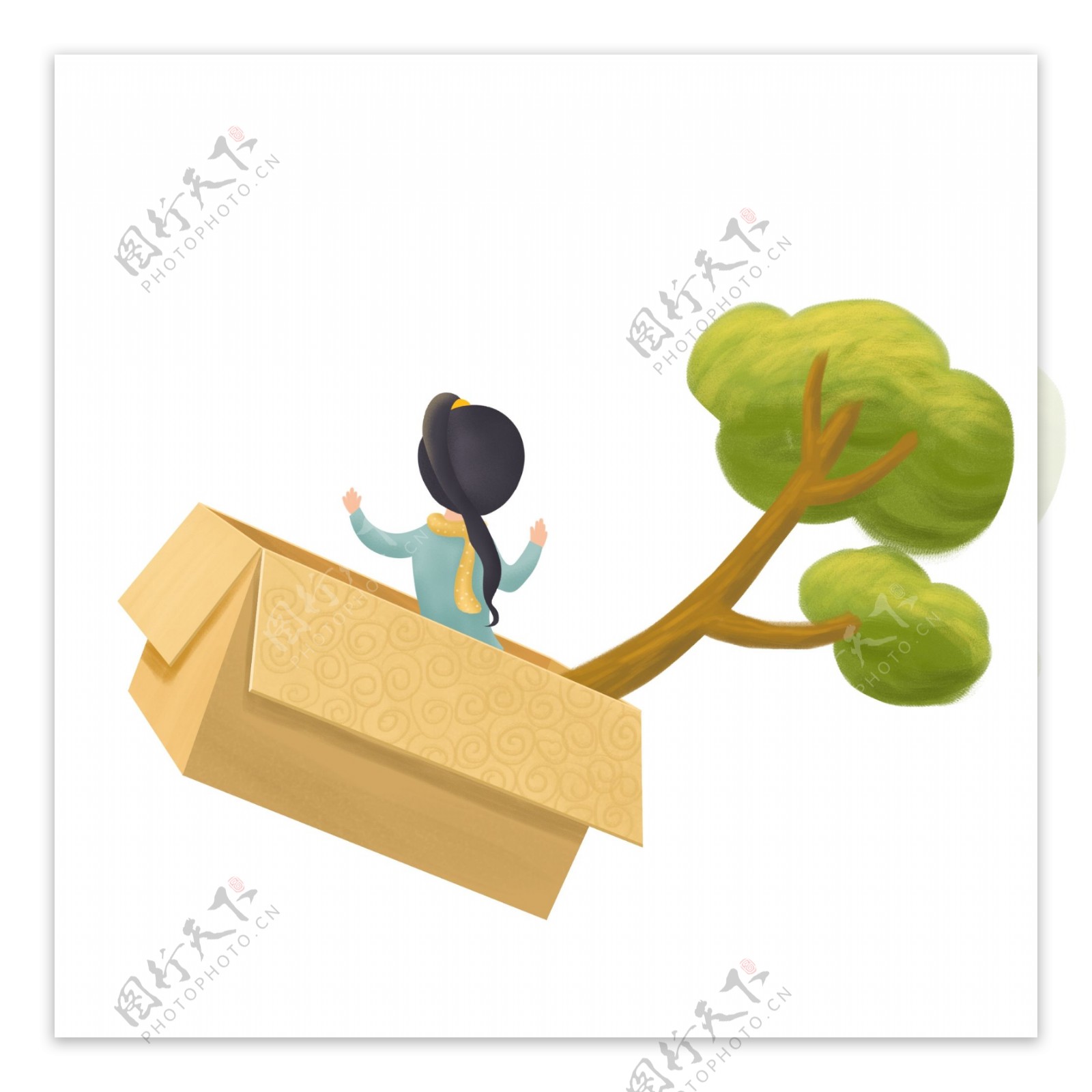 创意纸箱童话风设计可商用元素