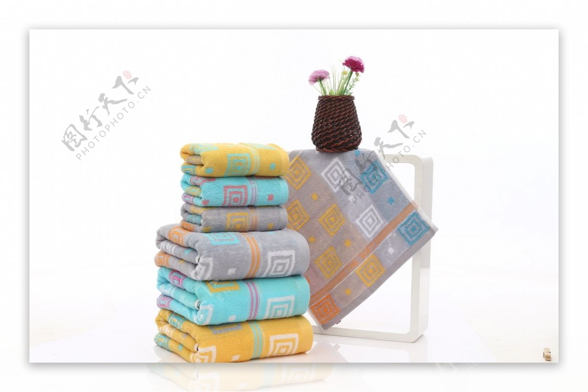 毛巾毛巾图片纺织品竹纤维
