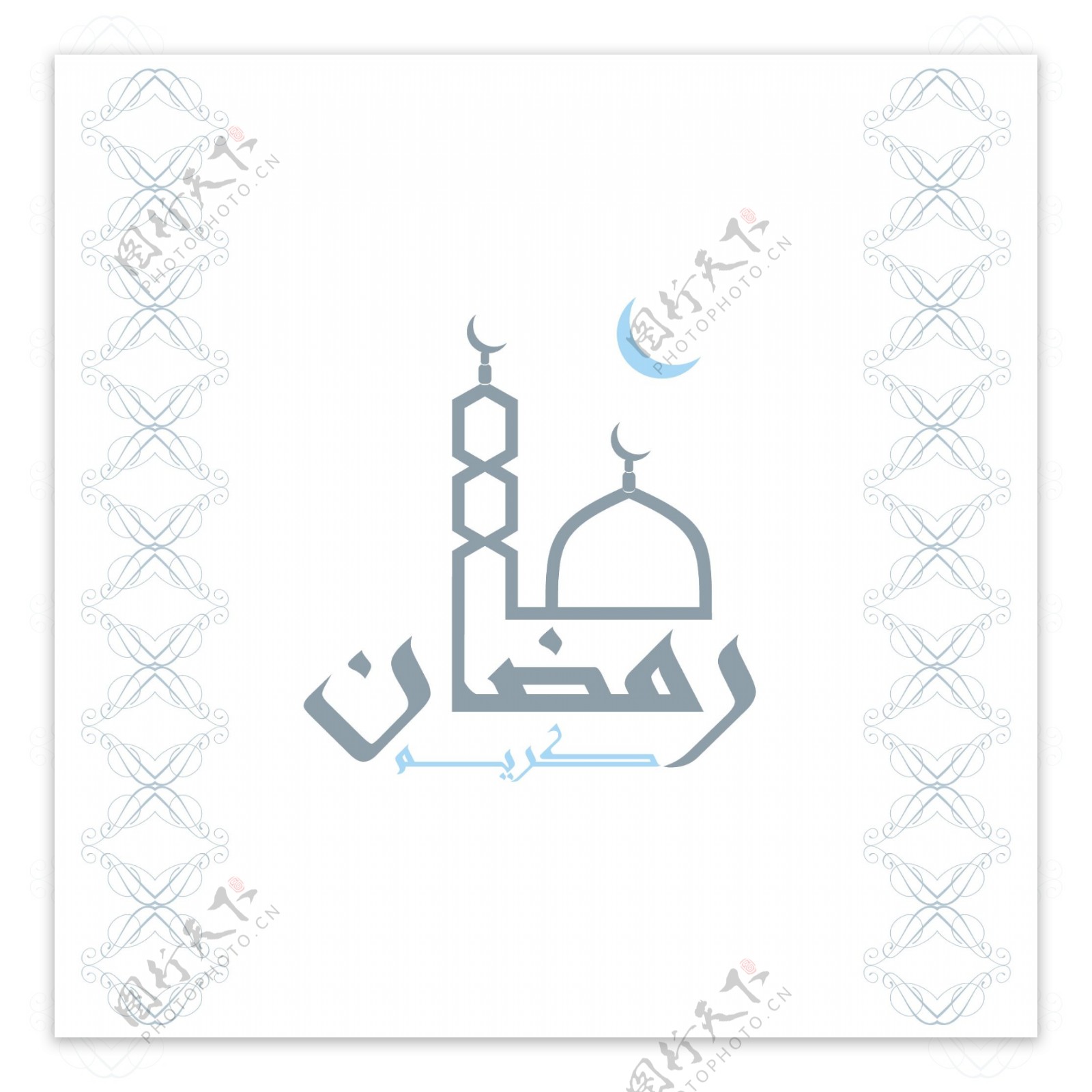 抽象阿拉伯建筑logo模板