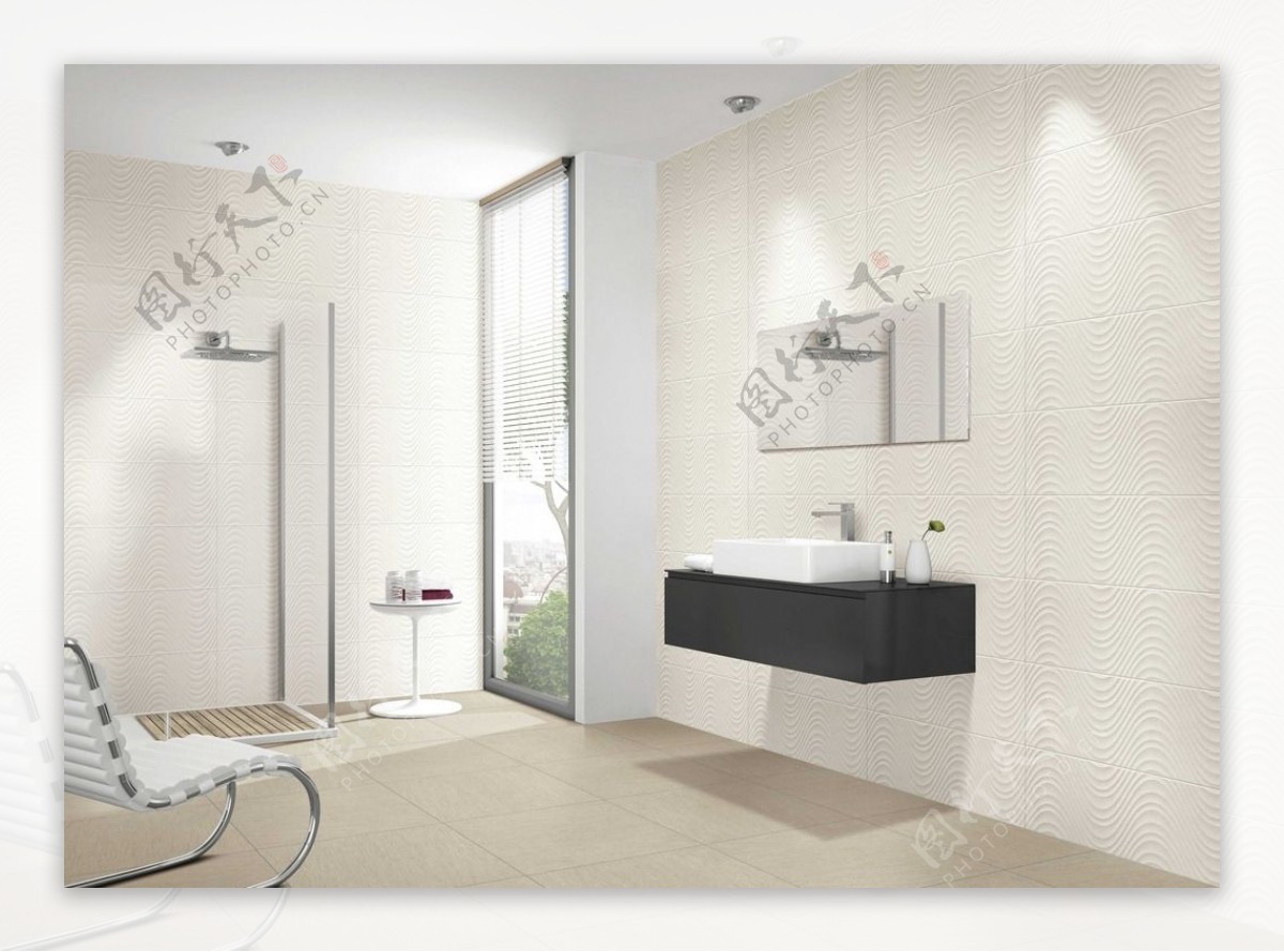 浴室装修瓷砖效果图