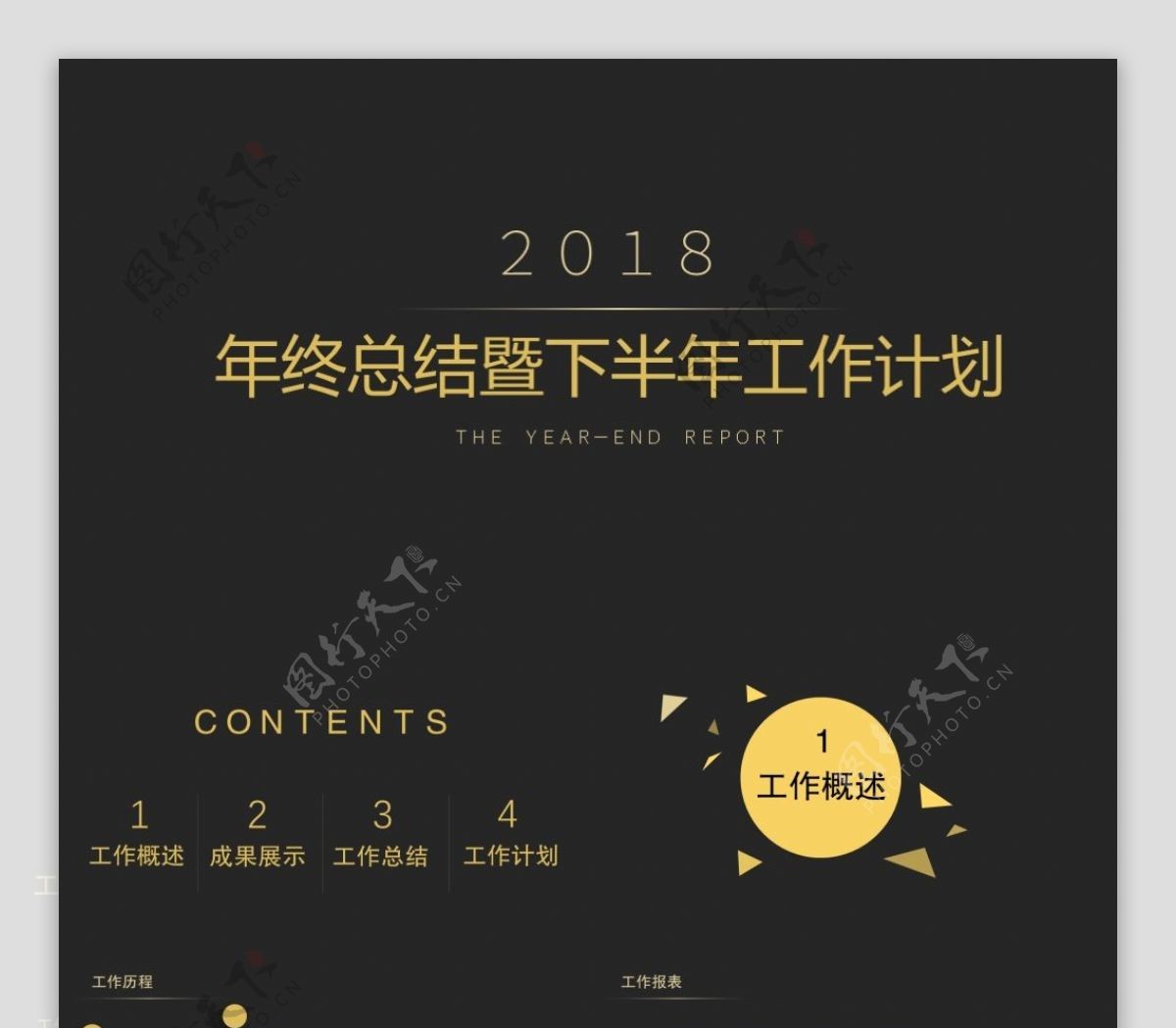 黑金大气简约年终总结