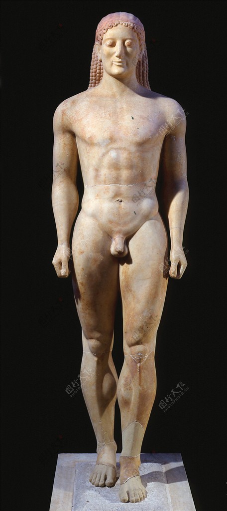 赤裸男性石膏像