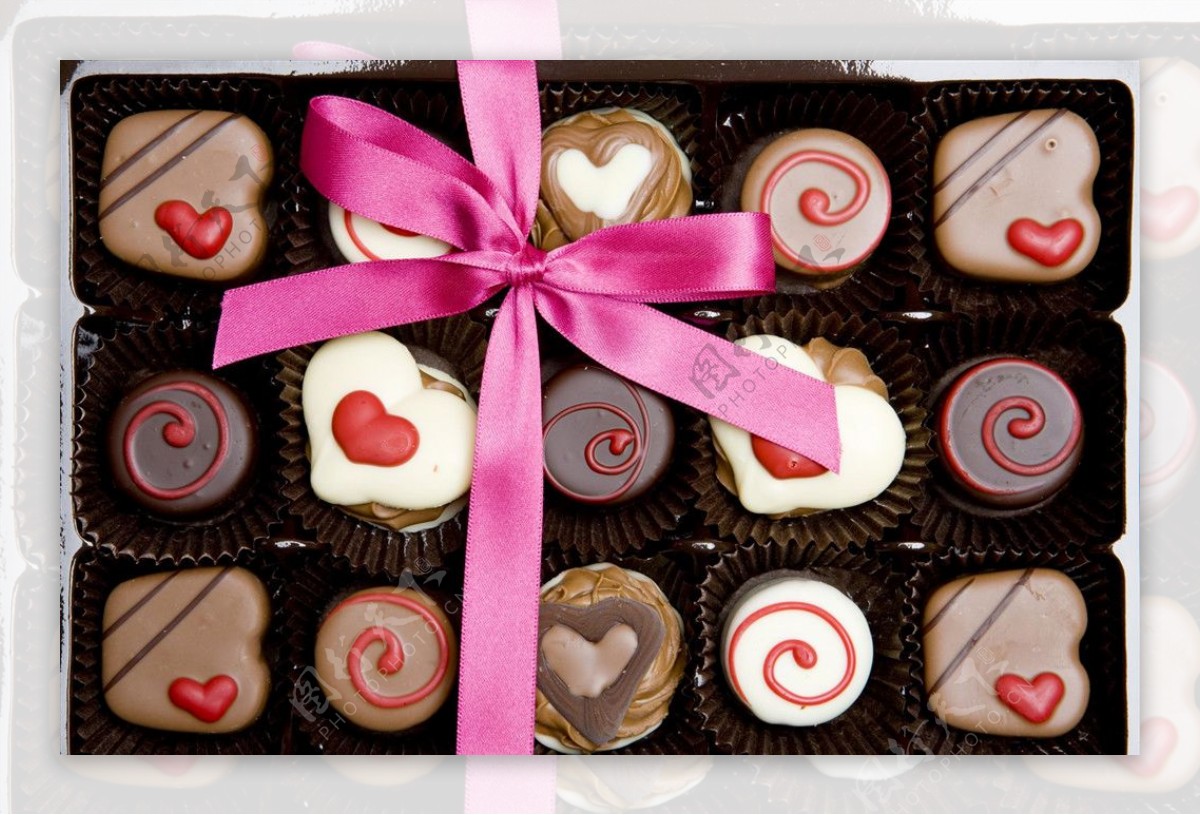 情人节糕點糖果巧克力心形符號蝴