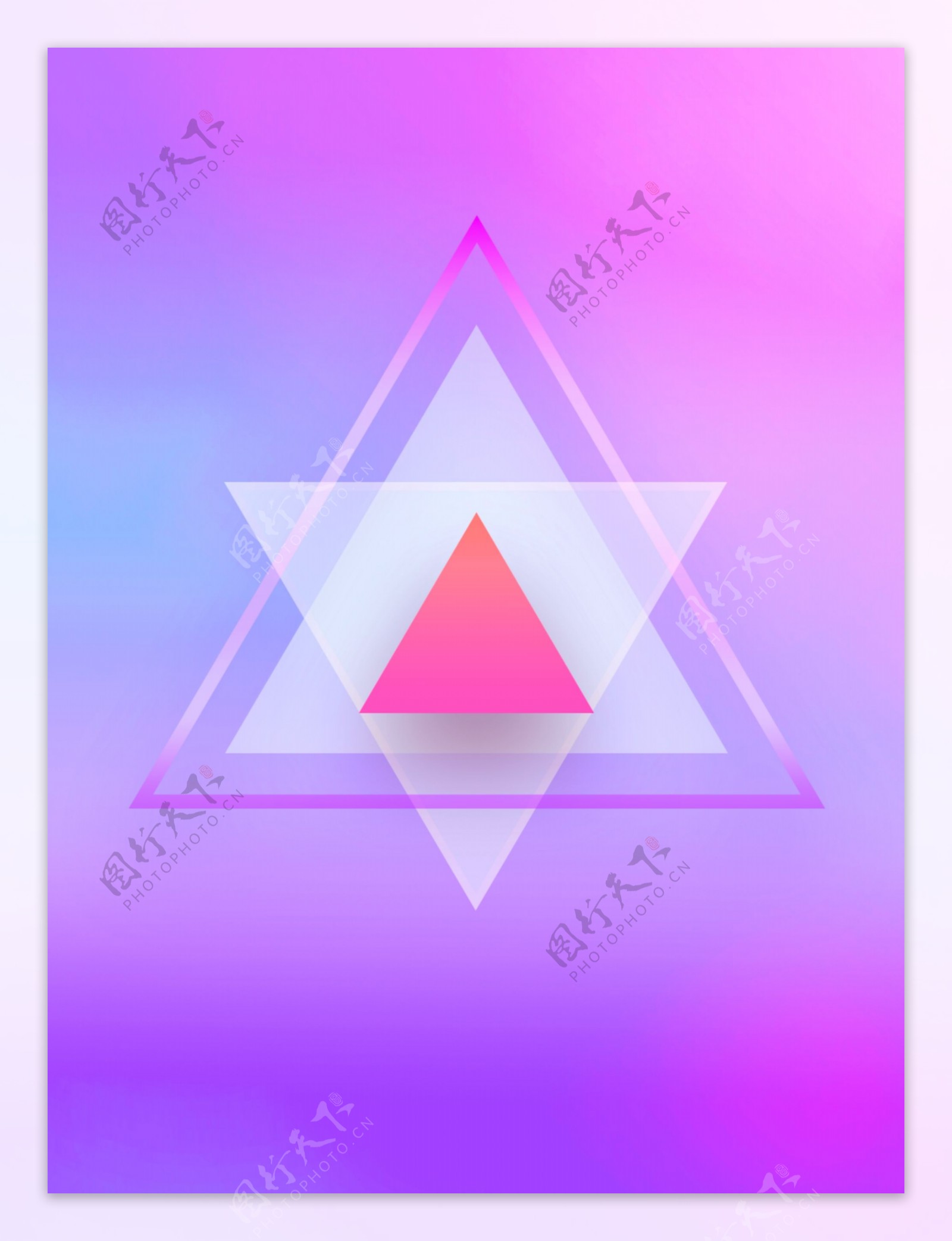 彩色几何三角形创意综艺背景