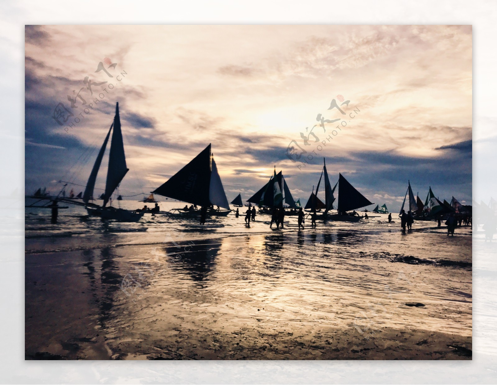 菲律宾长滩岛落日风帆