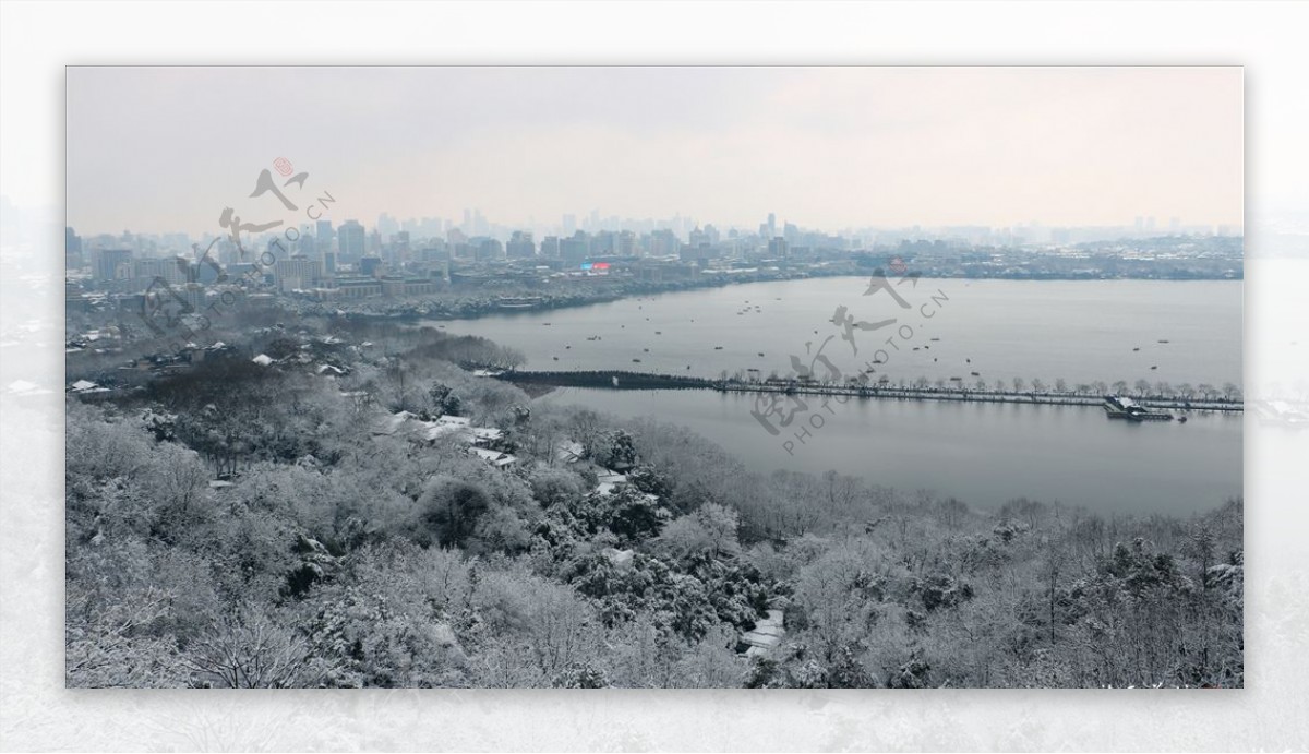 西湖雪景